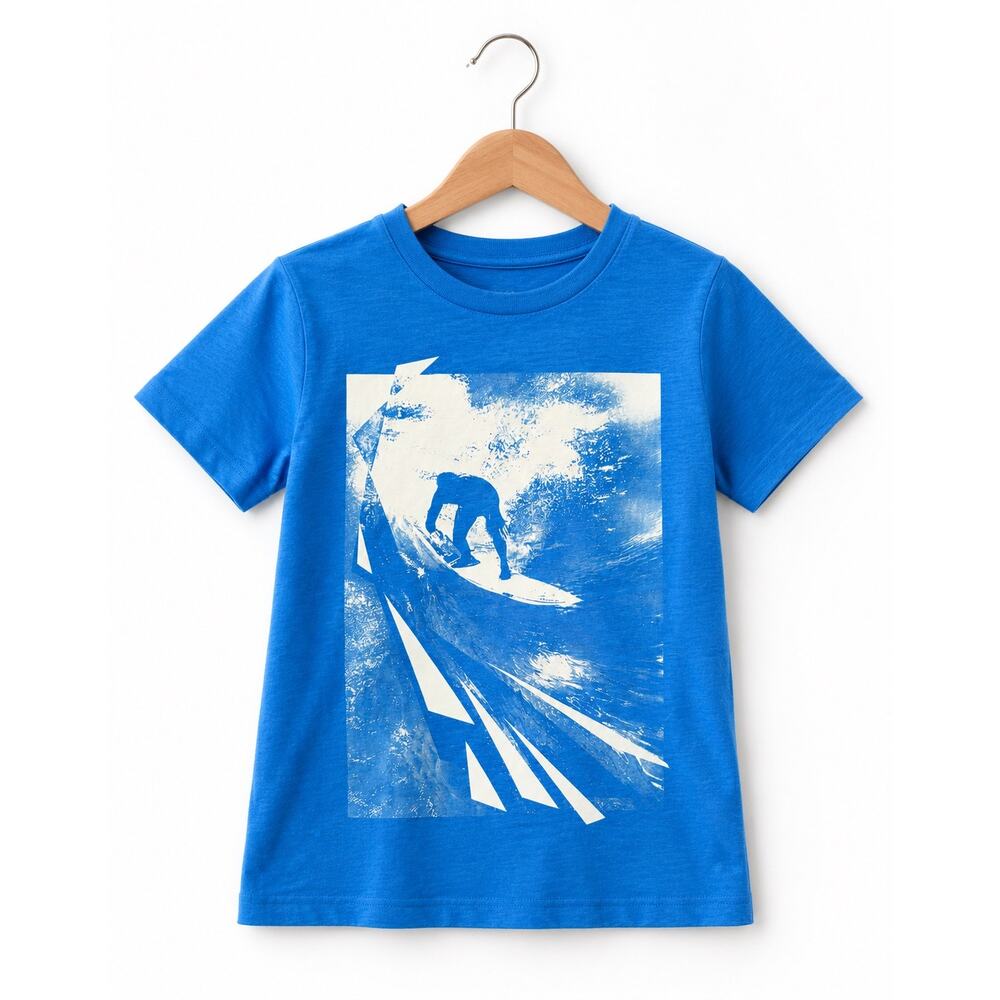 Tea Collection Boys Surf Tee - Blue Short Sleeve